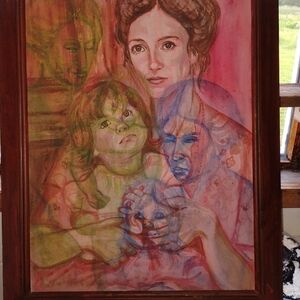 Original Art Canvas Pastels Name "Changes" 42in"15in